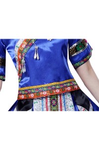 Design Miao costumes, custom-made Miao and Yi clothes, Yi female minority performance costumes, Tujia dance costumes, ethnic style SKDO019 side view